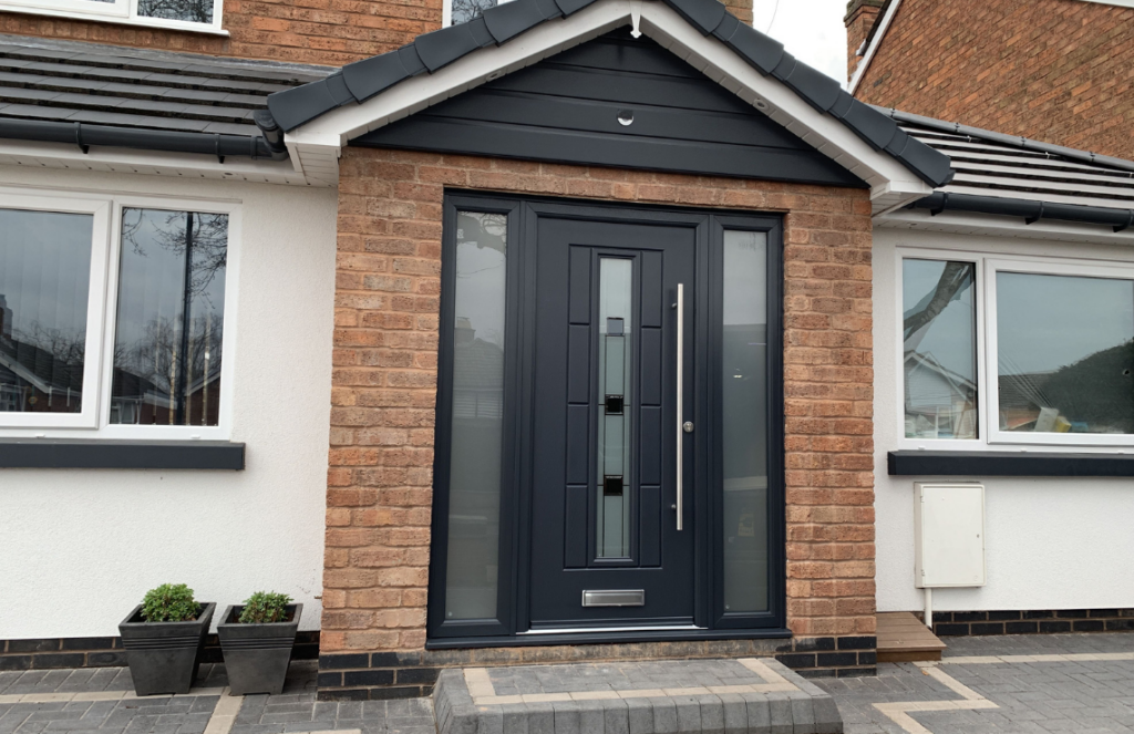 a secure porch with a Rockdoor composite door