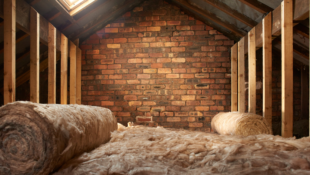 a photograph of some loft insulation