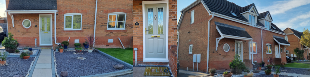 photographs of a house in Preston with new windows and doors