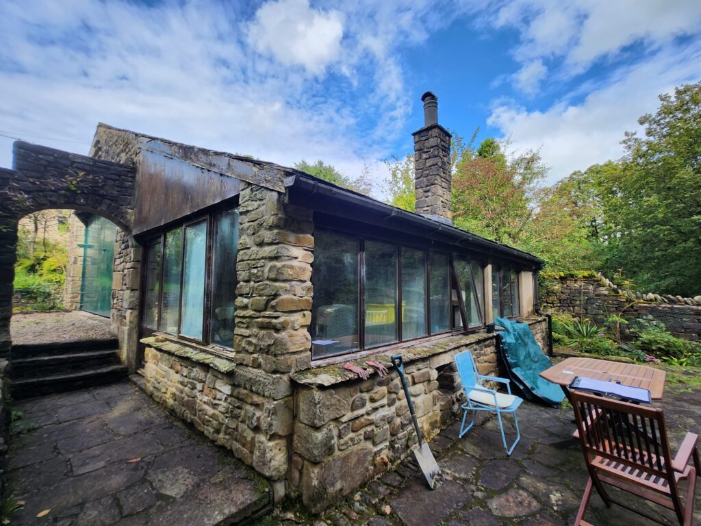 'Riverside Workshop' before installation of Rosewood uPVC windows and door